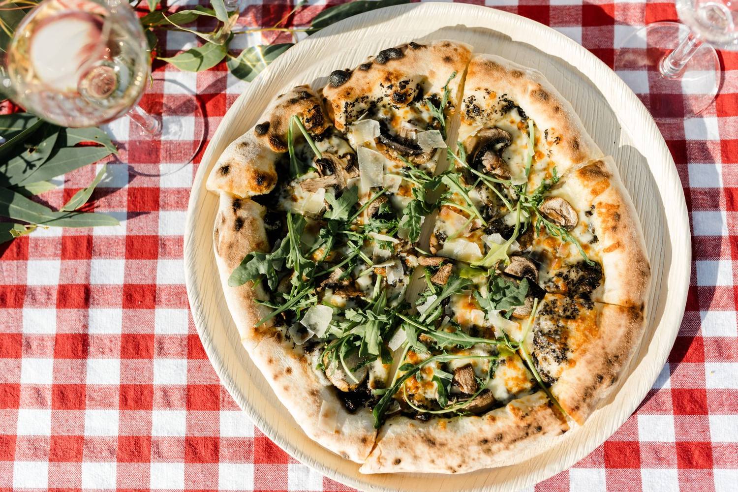 Stone-baked Neapolitan pizza with light airy crust